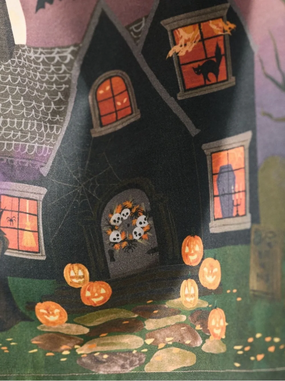 Anthropologie Haunted House Dish Towel